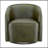 Faux Leather Swivel Barrel Chair-1516826005