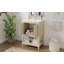 Meuble-lavabo de luxe moderne de 24 po avec lavabo en céramique, meuble de salle de bain avec tablette ouverte et rangement fermé-1750531102