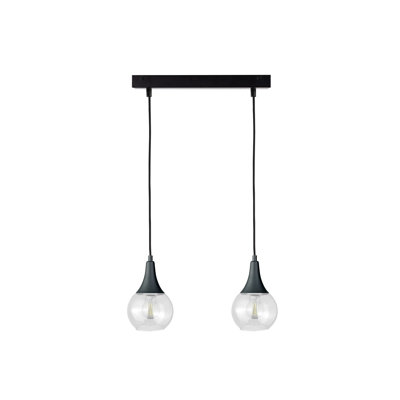 Olin - Light Clear Black Kitchen Island Pendant