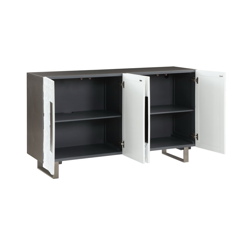 Ruthwell Metallic Four Door Credenza