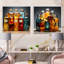 Ensemble de 2 collages carrés jaune et bleu Harmony-1017264810-1017264815