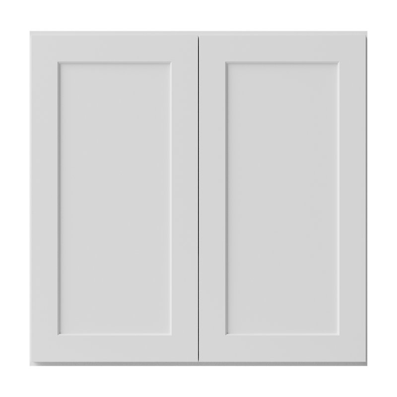 Armoire de cuisine en bois massif prête à assembler, Blanc, 36", 36"
