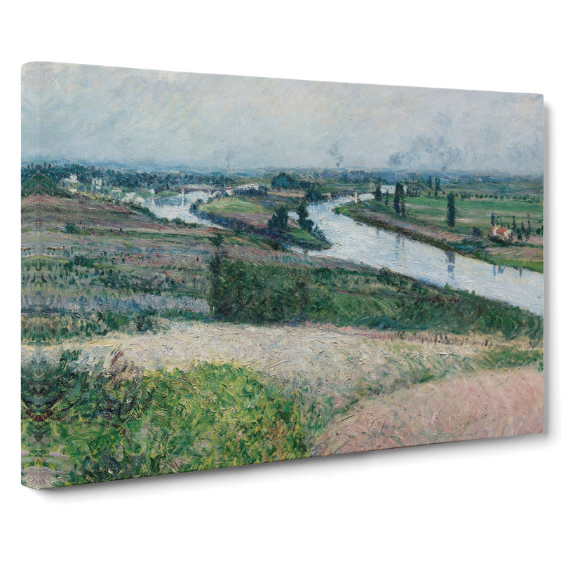View Of The River Seine by Gustave Caillebotte - Wrapped Canvas Painting, 40cm H x 60cm W x 3cm D