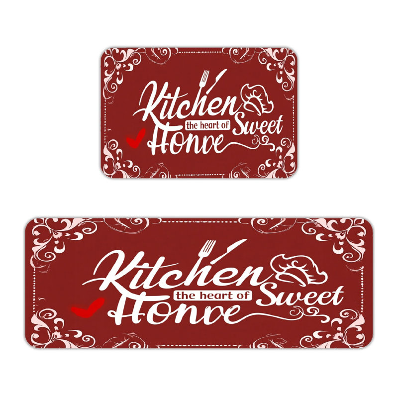 Red Kitchen Sweet Home Quote