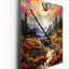 Horloge murale jaune avec camionnette Mountain Majesty-1683411502