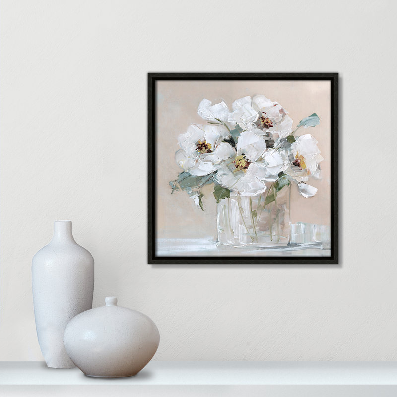 Soft White I de Sally Swatland, Espresso, H 13,5 po x l 13,5 po x P 2 po