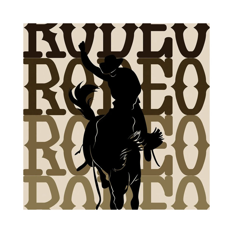 Rodeo 1 Piece Wall Art on Canvas, 66.04 cm H x 66.04 cm W x 3.175 cm D, Does Not Apply