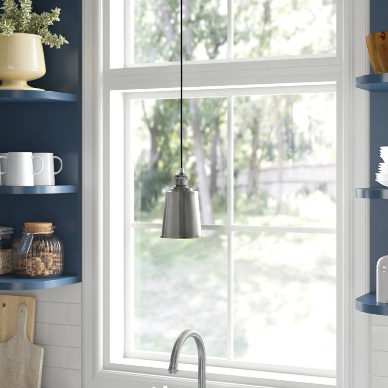 Lavender Hill 1 - Light Single Pendant, Brushed Satin Nickel, Brushed Satin Nickel, No Bulb Included