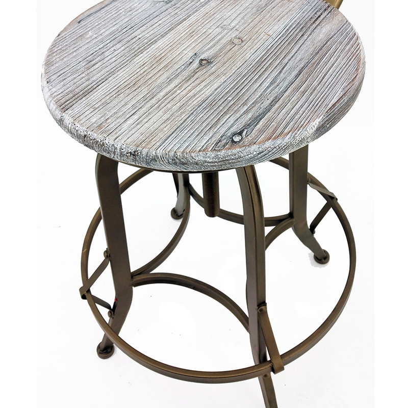 Tabouret de bar rotatif à hauteur ajustable Perla, Cuivre, 1
