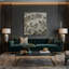 Art mural sur toile Botanical Marjolaine gris-1982362683