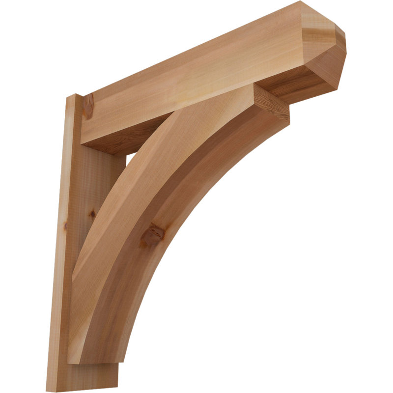 Persienne en bois rustique Thorton Craftsman,  P 30 po x H 30 po , Cèdre rouge occidental l 7 1/2 po (lisse)