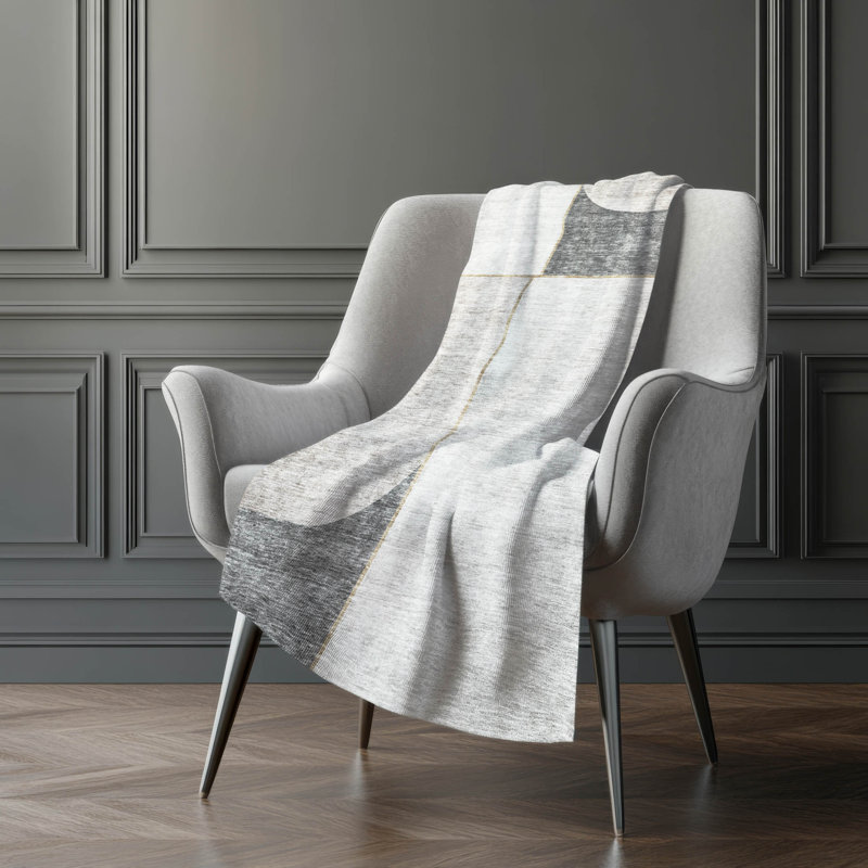 Jeté art déco Addison Sherpa ASB717, Taupe