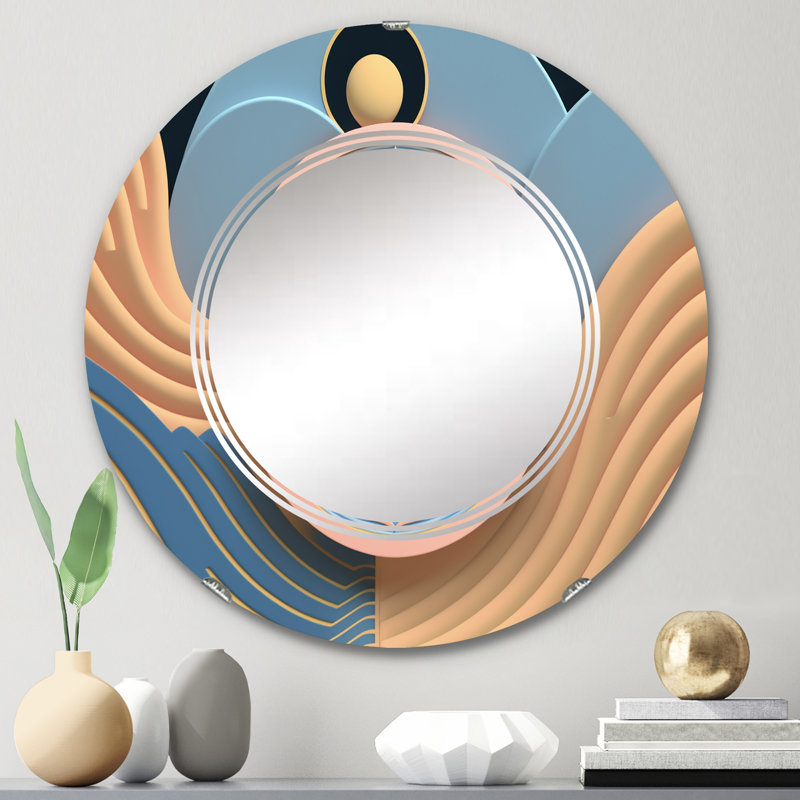 Fideo - Miroir mural moderne rond, 24 po x 24 po