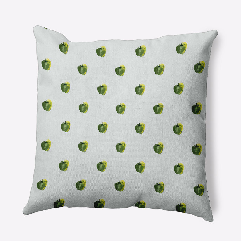 Floral Outdoor Reversible Throw Pillow, 20" H x 20" W, Square