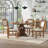 5-Piece Retro Functional Dining Set, 1 Extendable Table With A 16-Inch Leaf And 4 Upholstered Chairs For Dining Room And Kitchen-265702646