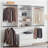 Devi White Wall Mounted Wood Closet System