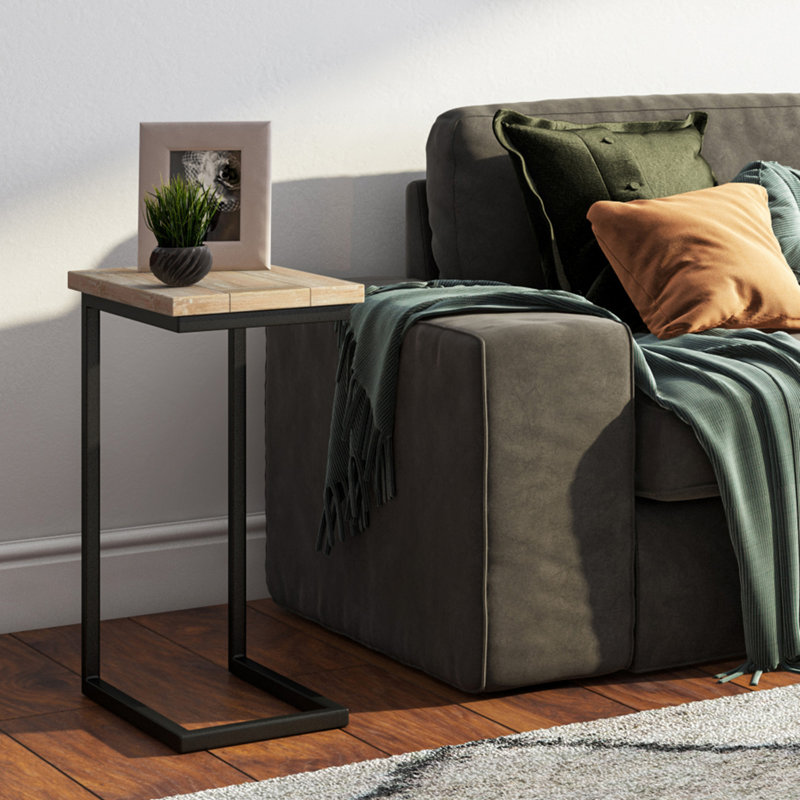 Table d'appoint en C, Black, Beige