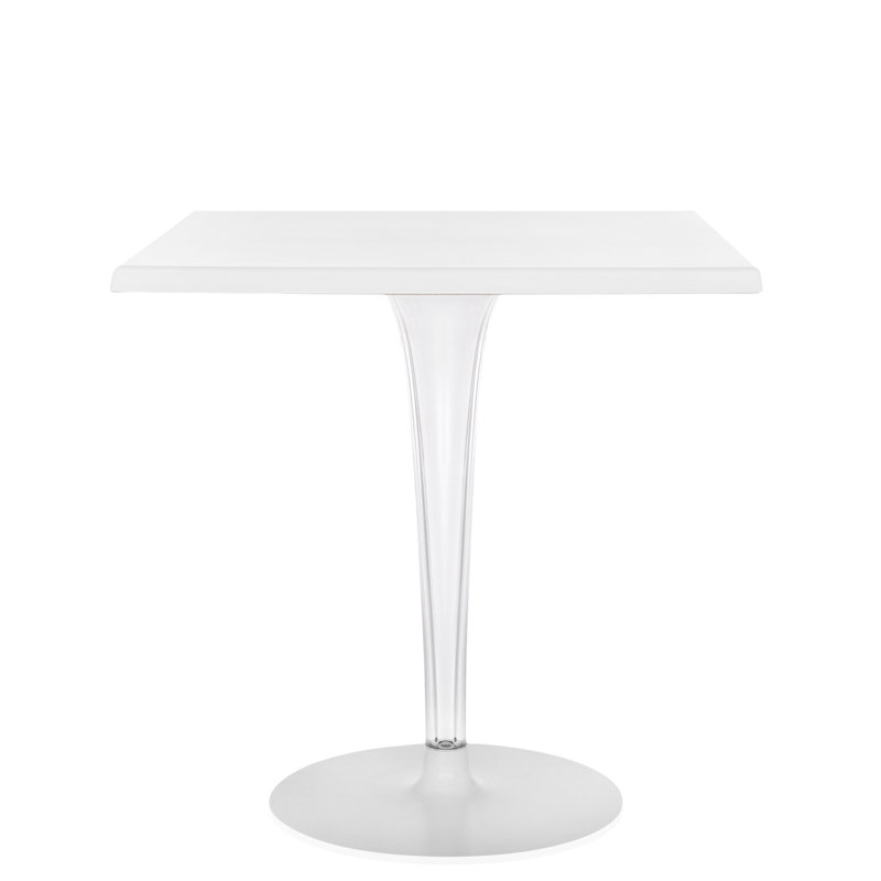 Top Top Coffee Table, White Melamine, 28.5" H x 28" L x 28" W