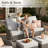 Adams 7-Person Outdoor Wicker Patio Seating Group With Swivel Rocking Chairs, Ottomans & Led Coffee Table-559639804