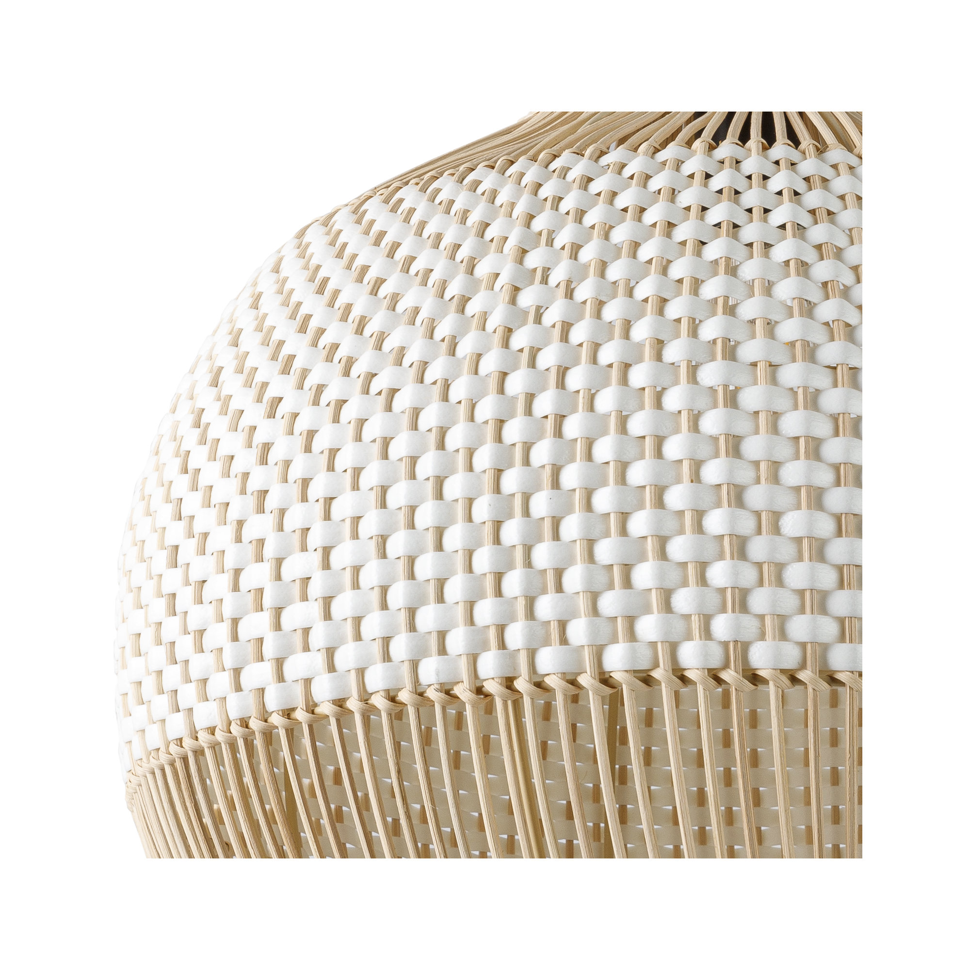 Caden 1 - Light Black Two-Toned Rattan Fixture Pendant