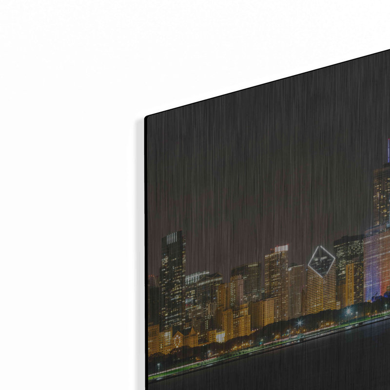 «Chicago Cityscape Baseball Crop» par AKG, H 16 po x l 24 po