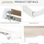Auvent de terrasse beige rétractable 8 pi x 7 pi - Pare-soleil manuel pour terrasse, réglable pour s'ajuster et auvent dynamique, réglable, cadre