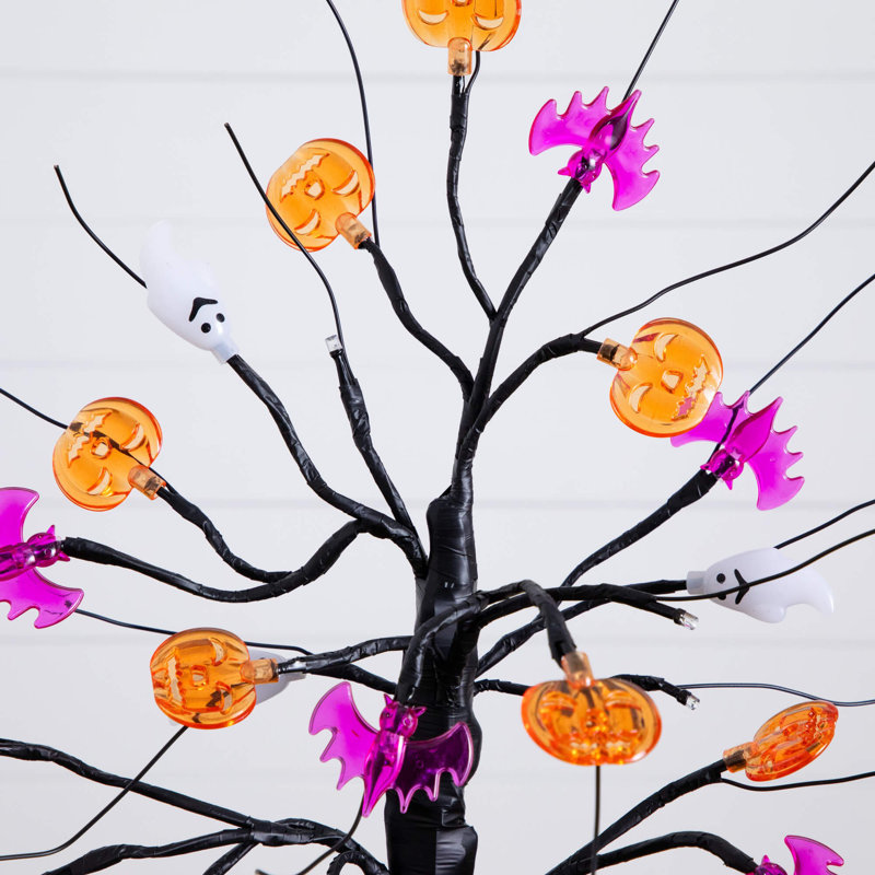 18 po Arbre d'ornement illuminé avec 24 lumières DEL