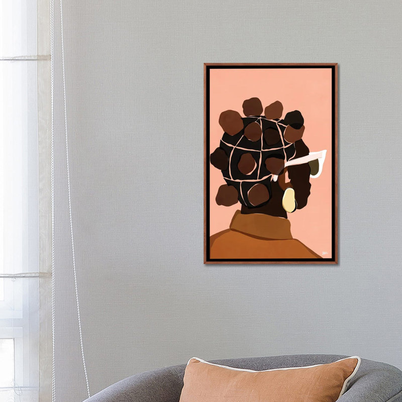Ébène par Brie Nicole-impression d’art graphique, Pas de tapis, H 26 po x l 18 po x 1,5 po