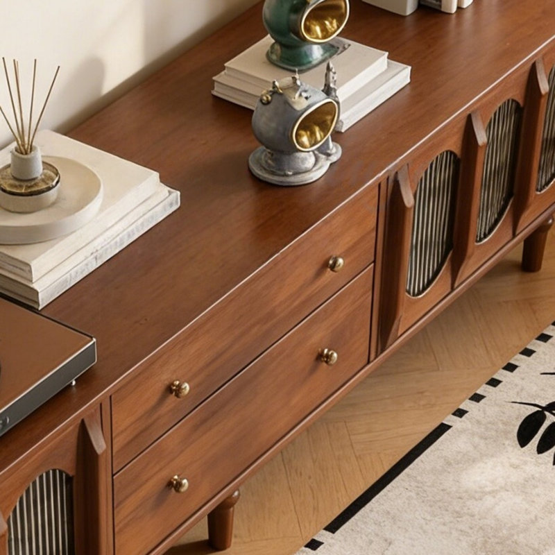 Meuble télé rétro et simple, H 19,69 po x L 78,74 po x l 15,75 po