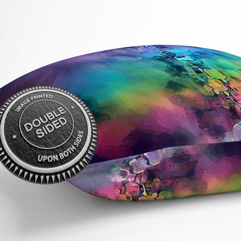 Abstract Square Throw Cushion, 55cm H x 55cm W x 20cm D
