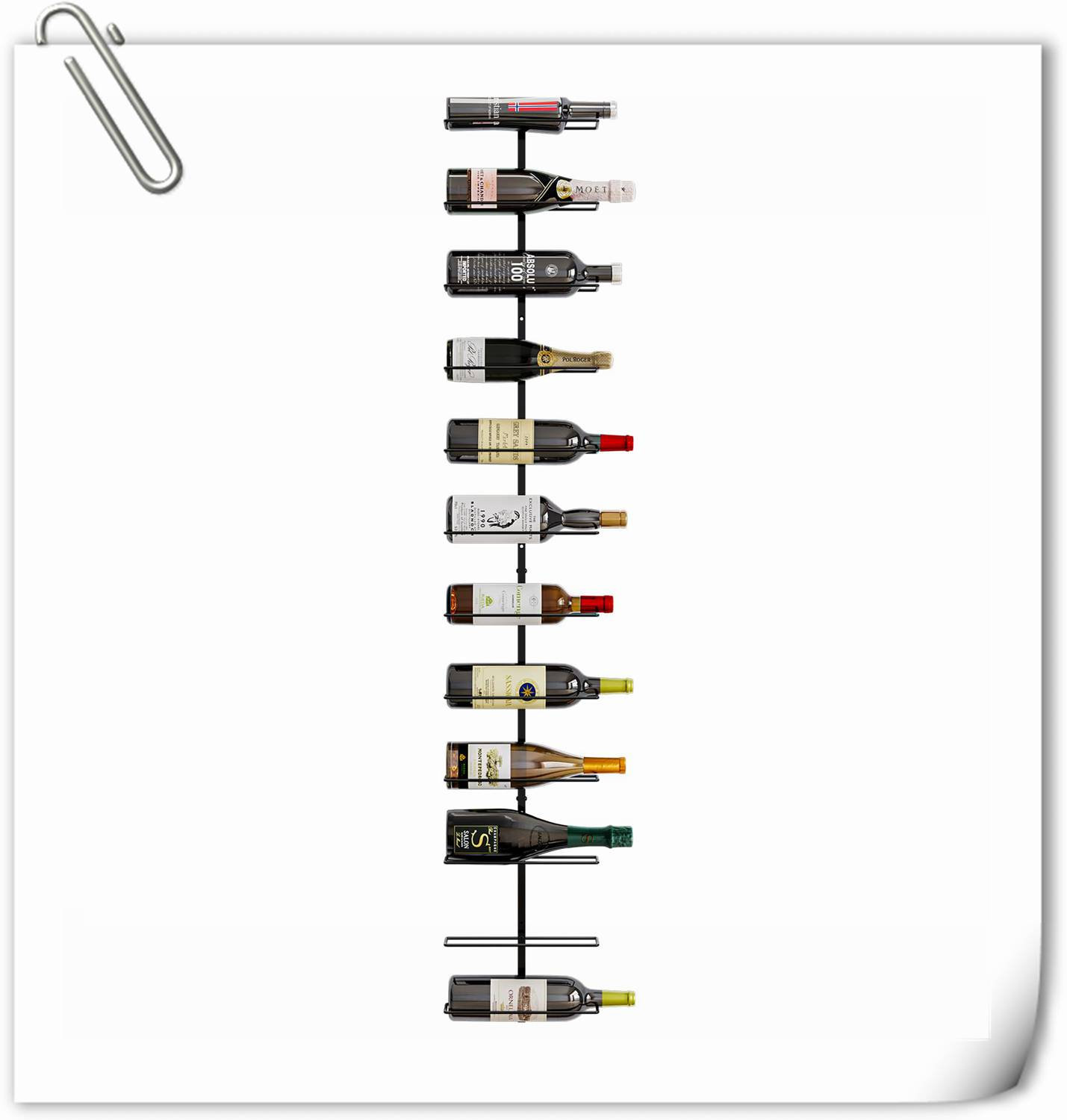 Prep & Savour Dionicio Wall Mounted Wine Bottle Rack Black | Wayfair