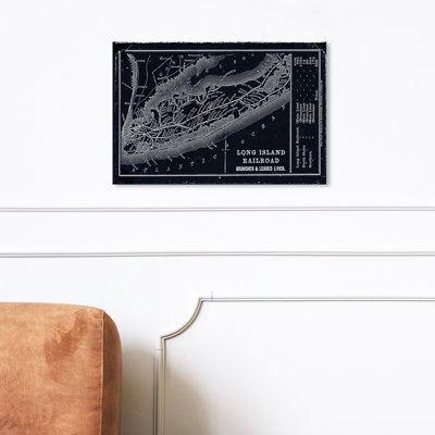 « long island rail map », impression sur toile