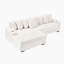 Canapé polyvalent avec porte-gobelets et méridienne réversible pour le salon et la chambre à coucher-1831660103