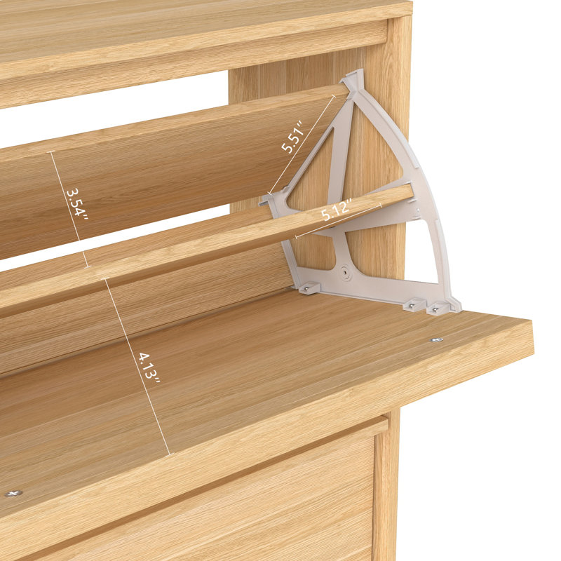 Armoire de rangement à chaussures pour 47 paires de l 47,2 po, Naturel