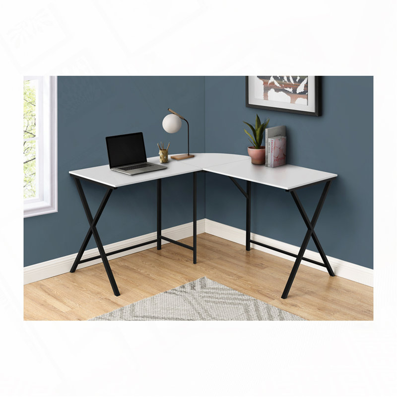 Bureau d'ordinateur en L Home Office, Blanc