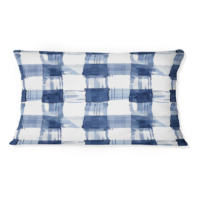 Coussin traditionnel bleu et blanc
