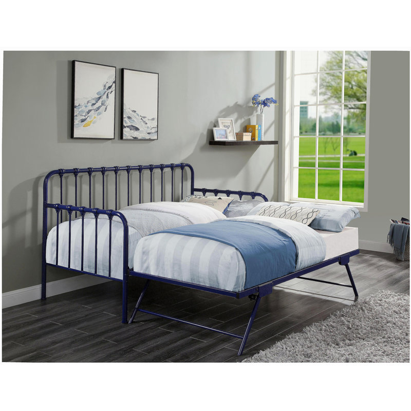 Lit de jour avec lit gigogne relevable 1pc, Marine