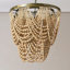 Lustre perlé en bois à 2 niveaux-384460894