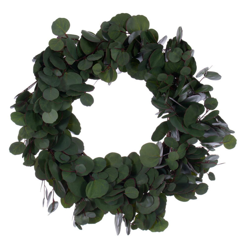Faux Eucalyptus Polyester 6'' Wreath, 24" H x 6" W x 24" D