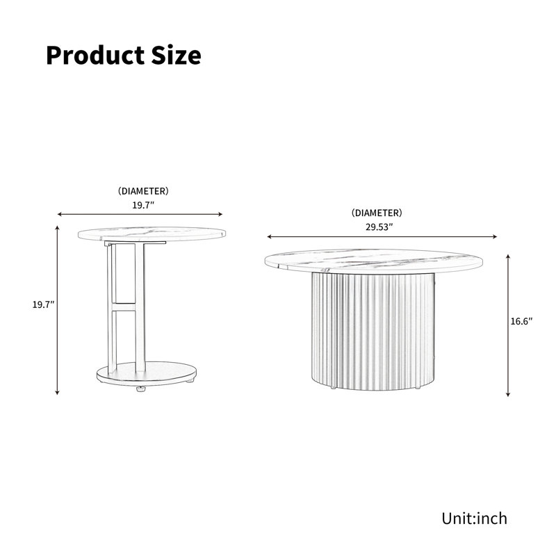 Ensemble de 3 tables basses