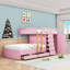 Lit superposé double avec tiroirs de rangement et garde-robe-1905513769