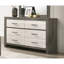 Commode 1 pièce avec commode à deux tiroirs en métal