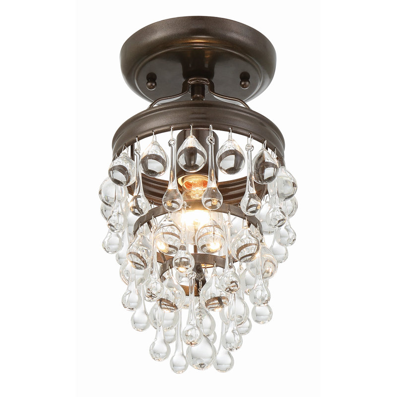 Freddy Semi Flush Mount, Polished Chrome