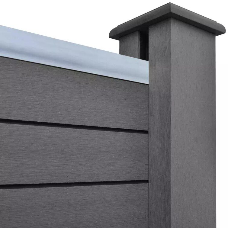 WFX Utility™ 73.9'' H x 18'' W Grey Composite Fence Panel