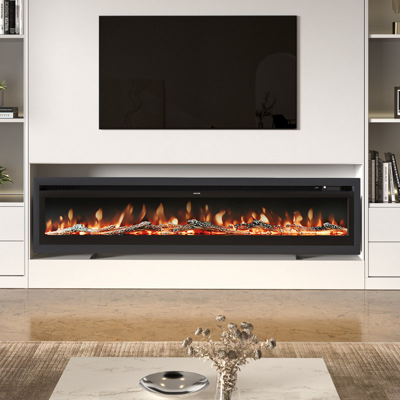 Ketilfrith Electric Inset Fire, 34.1cm H x 203.2cm W x 14.2cm D