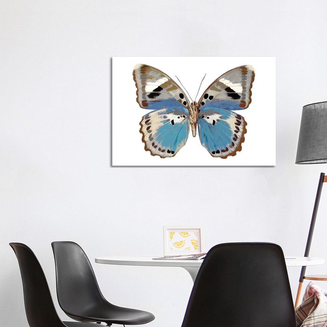 Schmetterling in Rosa I von Julia Bosco - Giclée auf Leinwand ohne Rahmen Galerieverpackt