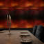 Papier peint abstrait, peinture murale décorative Fiery foncé