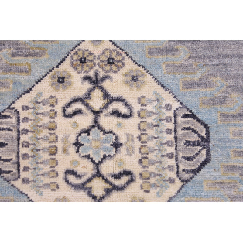 Hand-Knotted High-Quality Gray Area Rug