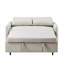 Sommeil escamotable beige avec tissu respirant, ports - pour canapé de salon réglable, ports, poches de rangement et 2 coussins dans la chambre à coucher-1124168023