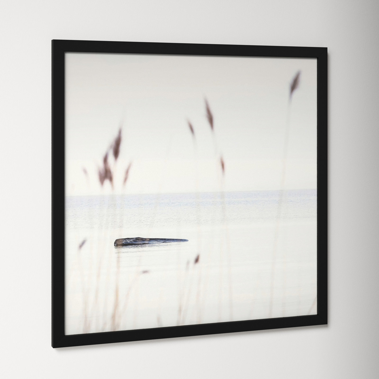 Georgian Bay Shore by Peter Dušek, 44" H x 44" W x 1.25" D, Black